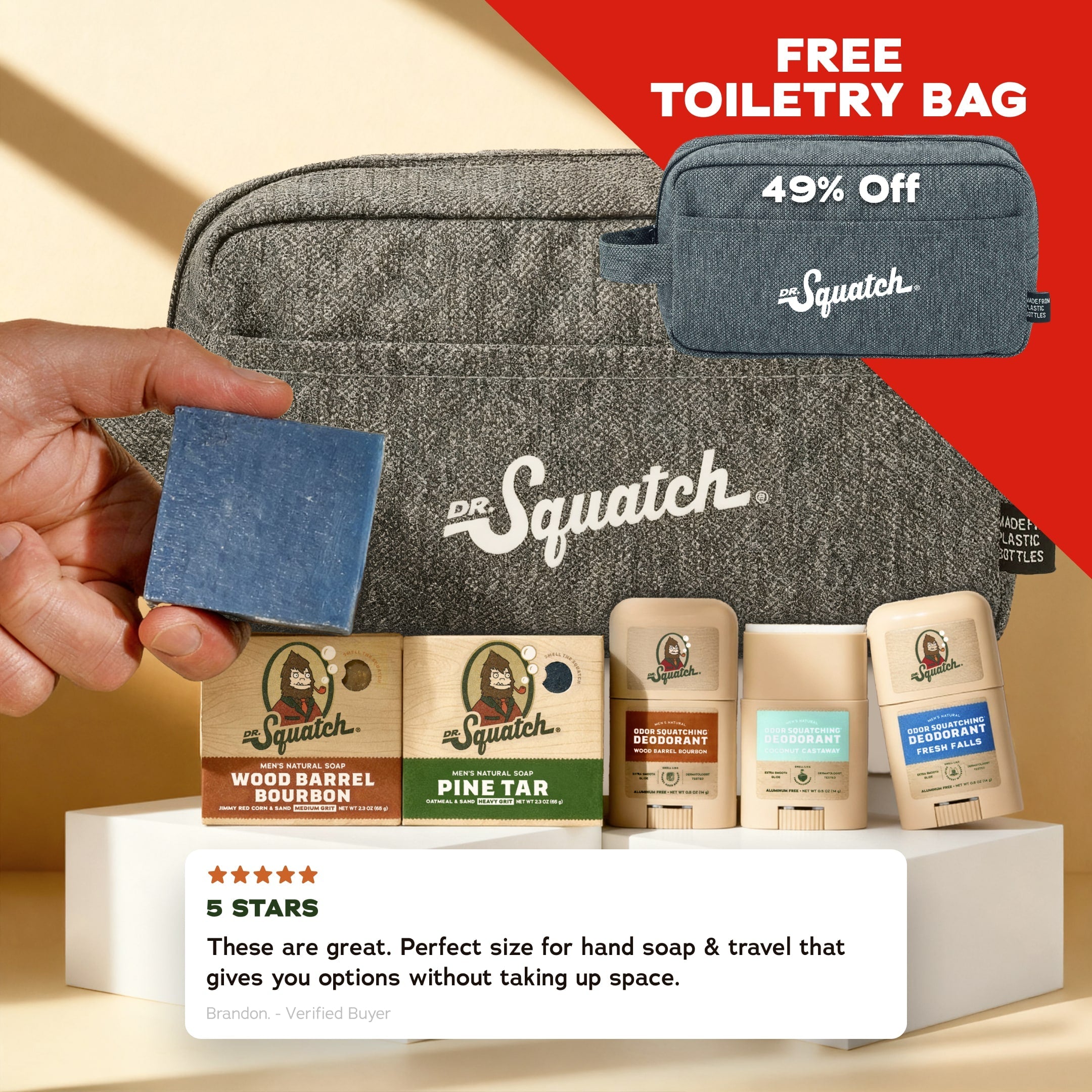 Dr. Squatch Soap Carry On Duo and a FREE Toiletry Bag