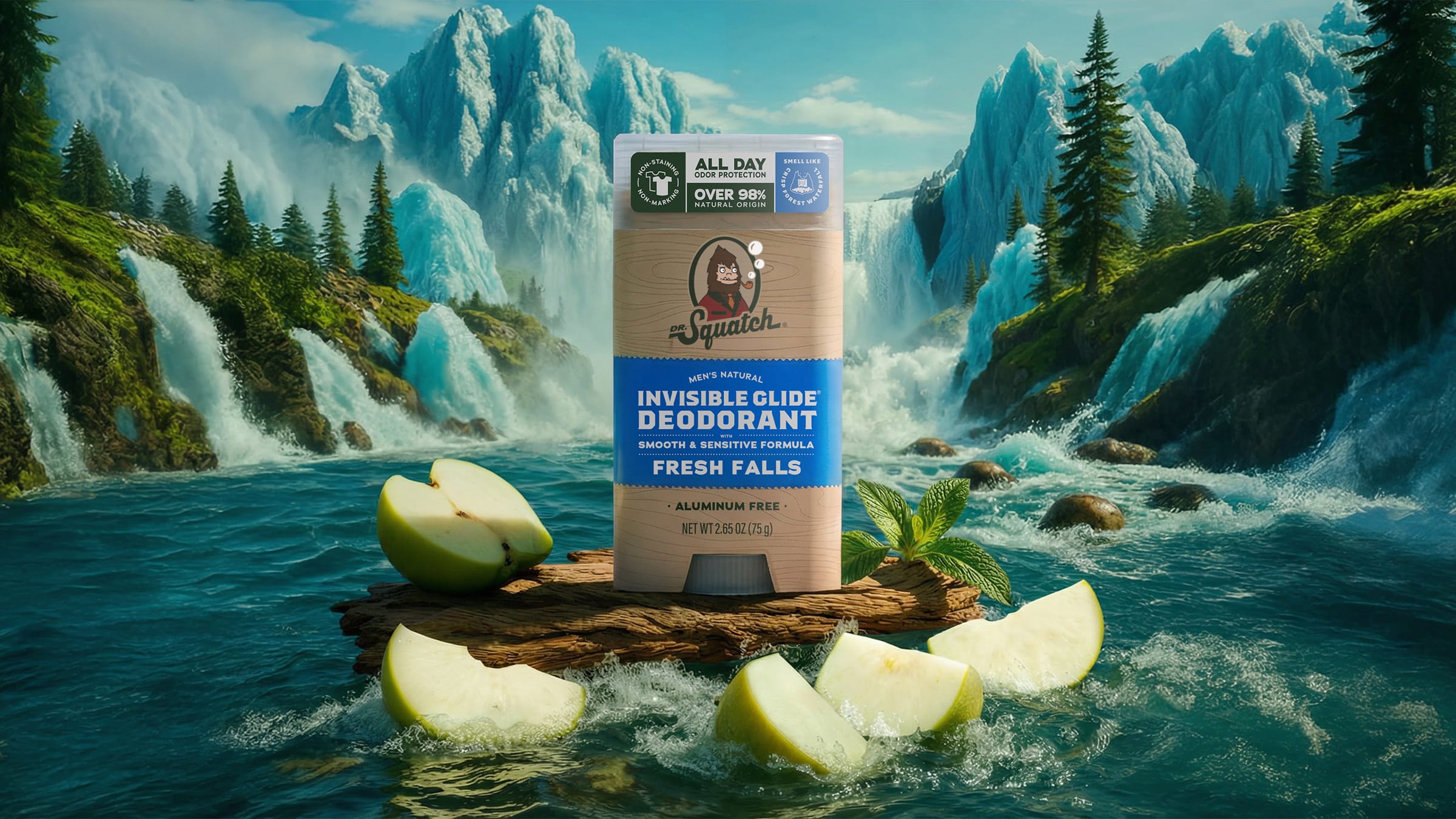 Dr. Squatch Soap Fresh Falls Invisible Glide Deodorant - Image 2