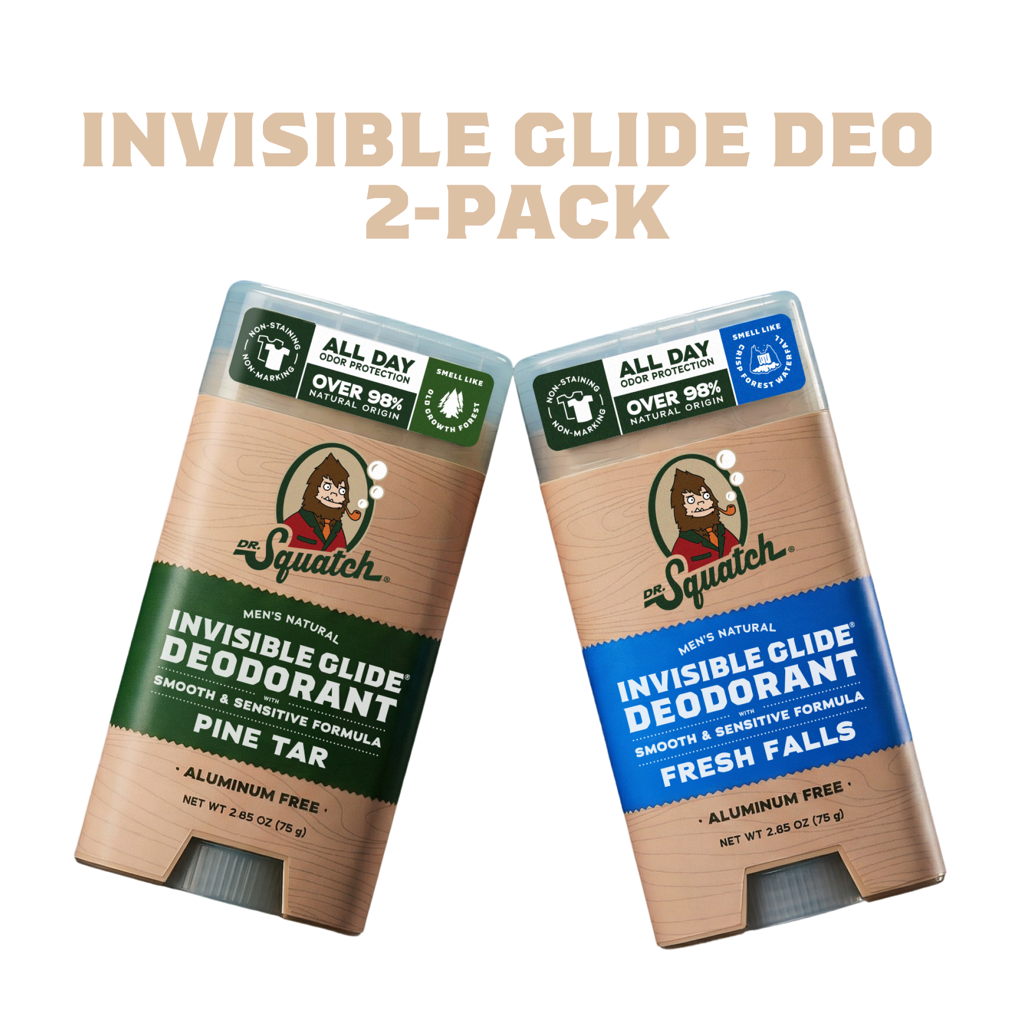 Dr. Squatch Soap Exclusive: Invisible Glide Deodorant 2-Pack Trial