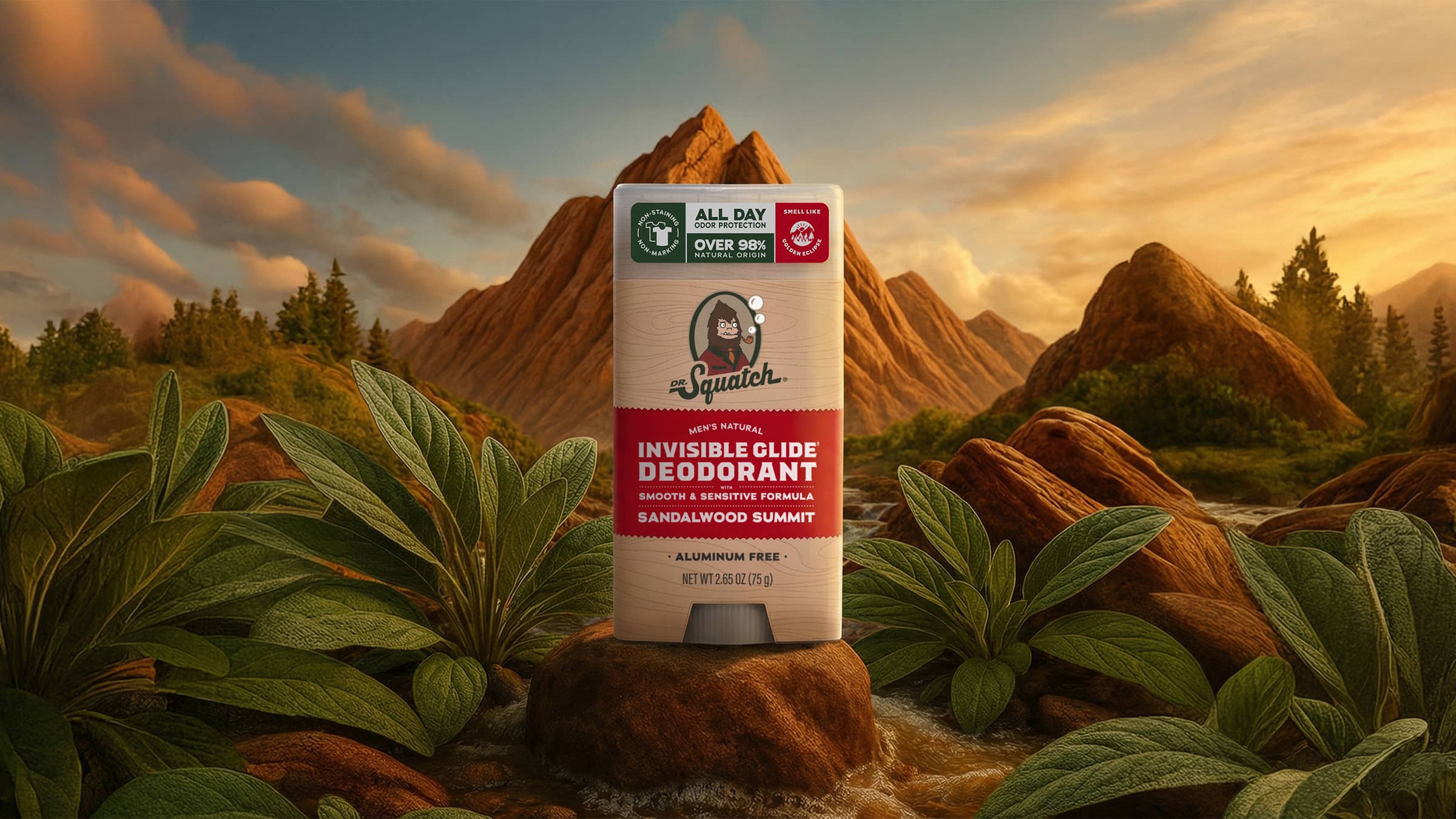 Dr. Squatch Soap Sandalwood Summit Invisible Glide Deodorant - Image 3