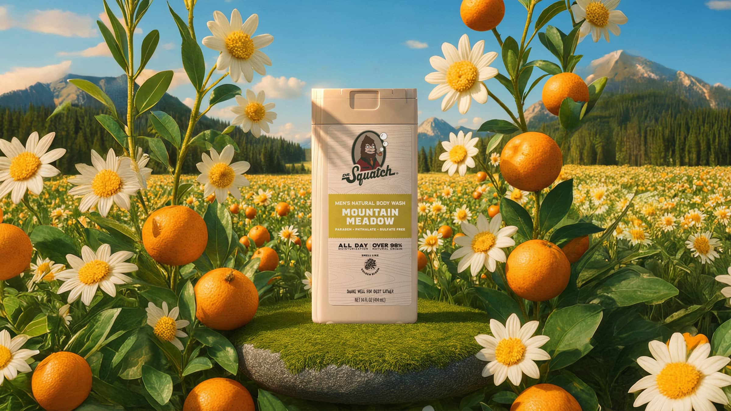 Dr. Squatch Soap 14 oz Mountain Meadow Body Wash - Image 2