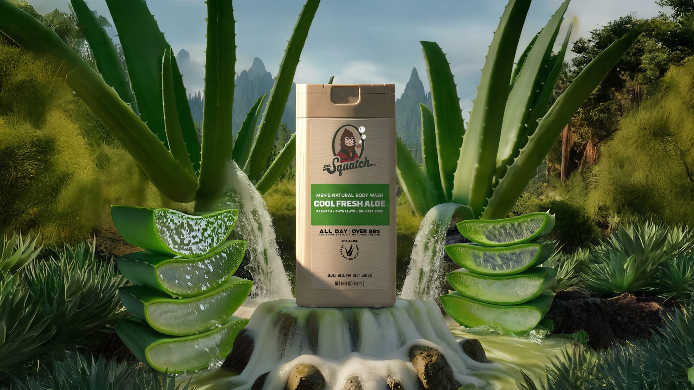 Dr. Squatch Soap 14 oz Cool Fresh Aloe Body Wash - Image 2