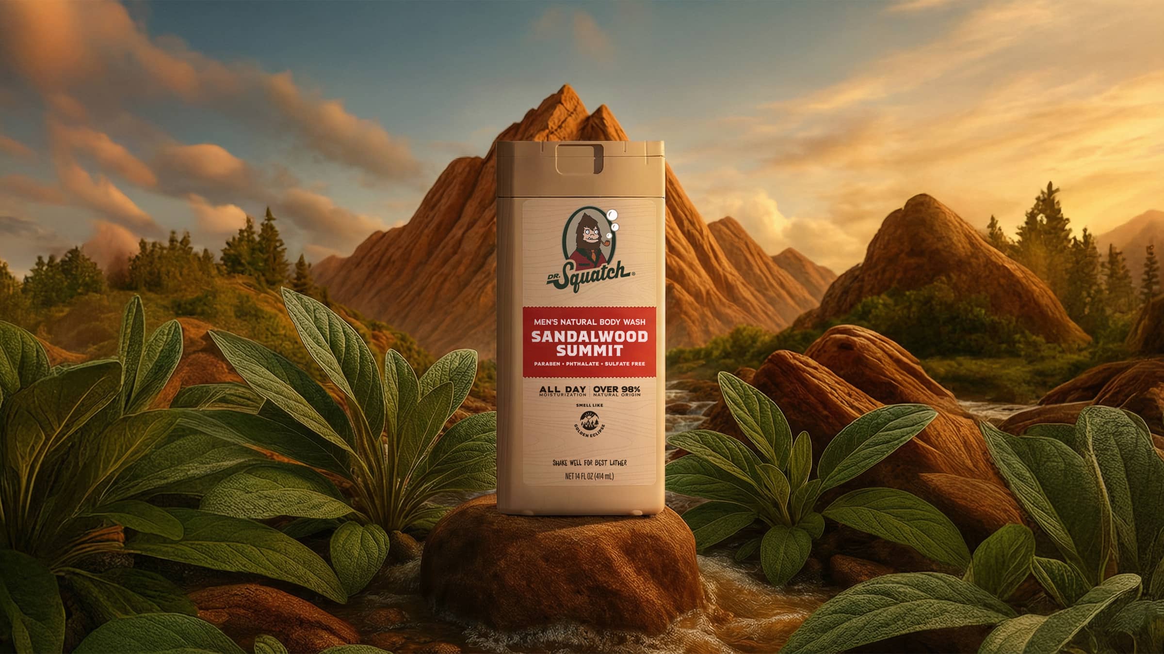 Dr. Squatch Soap 14 oz Sandalwood Summit Body Wash - Image 2