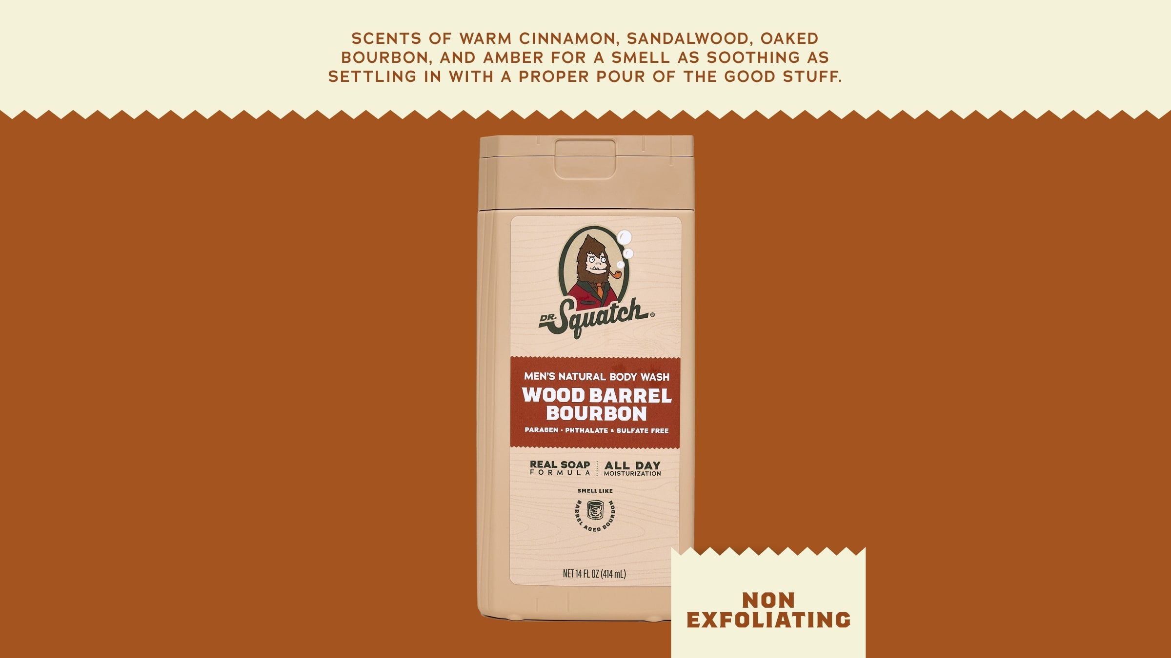 Dr. Squatch Soap 14 oz Wood Barrel Bourbon Body Wash - Image 5