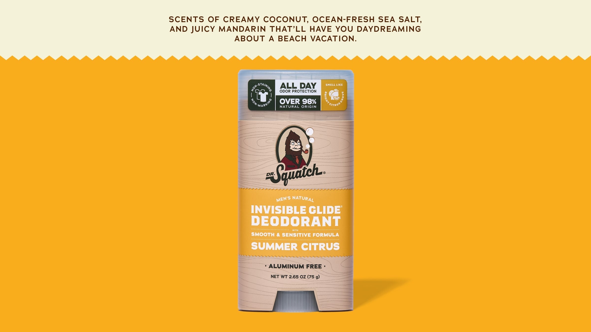 Dr. Squatch Soap Summer Citrus Invisible Glide Deodorant - Image 2