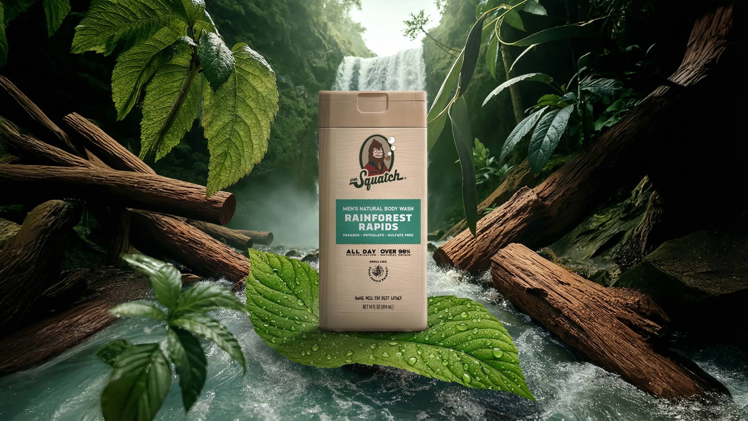Dr. Squatch Soap 14 oz Rainforest Rapids Body Wash - Image 2