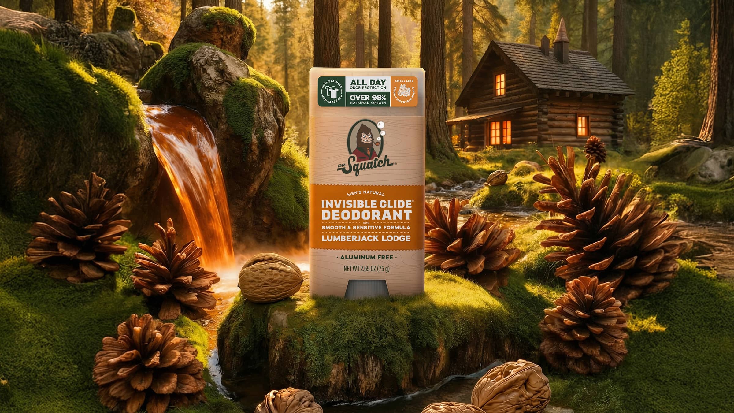 Dr. Squatch Soap Lumberjack Lodge Invisible Glide Deodorant - Image 3