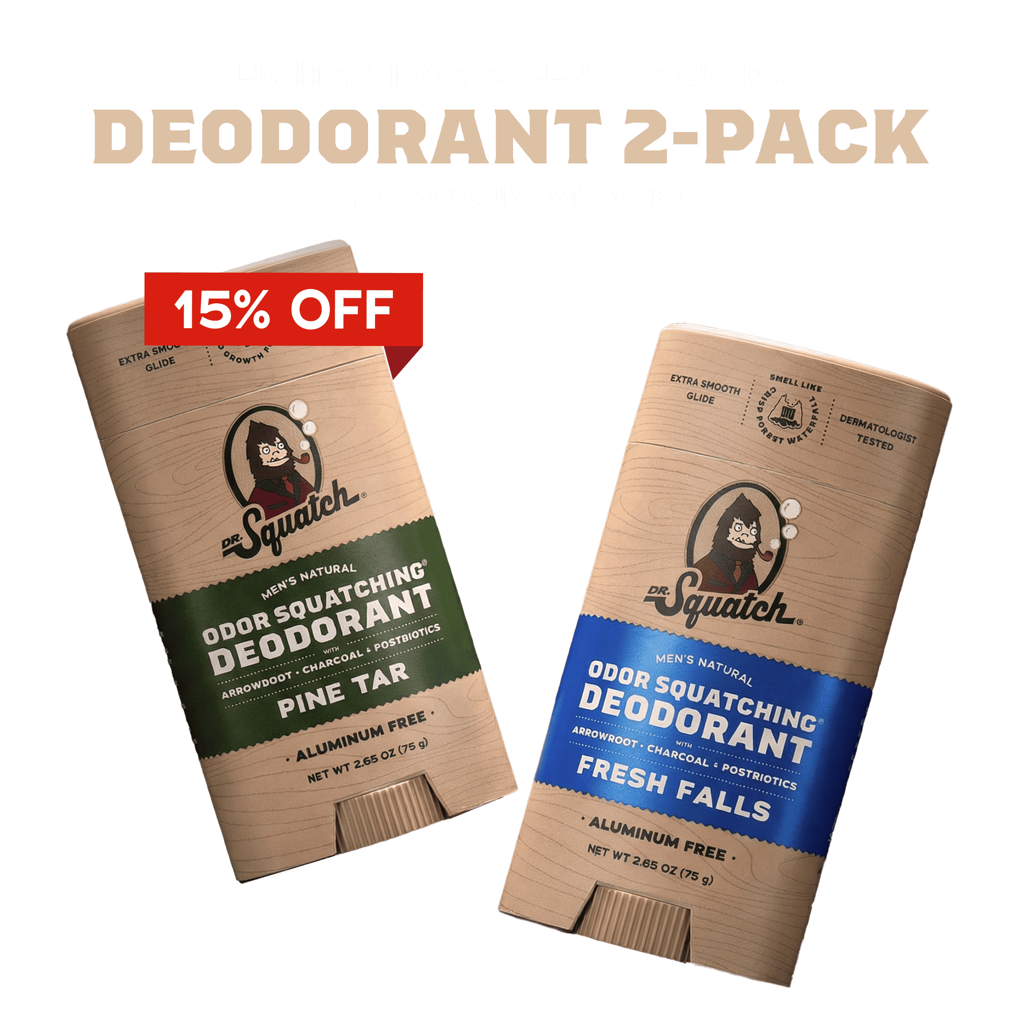 Dr. Squatch Soap Exclusive: Deodorant 2-Pack Offer
