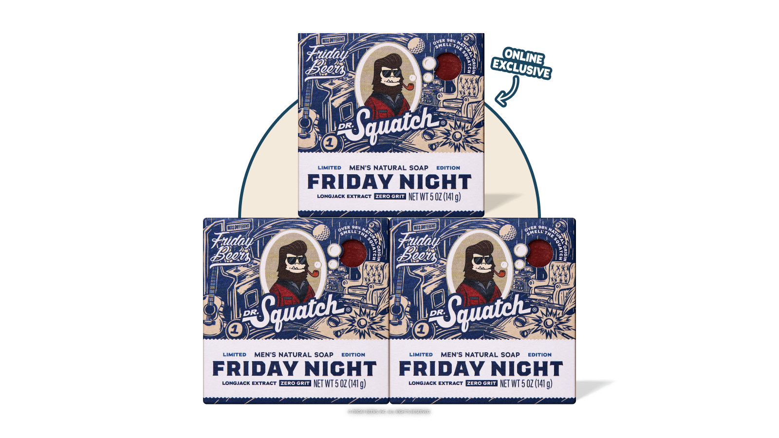Dr. Squatch Soap Friday Night 3-Pack