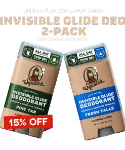 Dr. Squatch Soap Exclusive: Invisible Glide Deodorant 2-Pack Offer