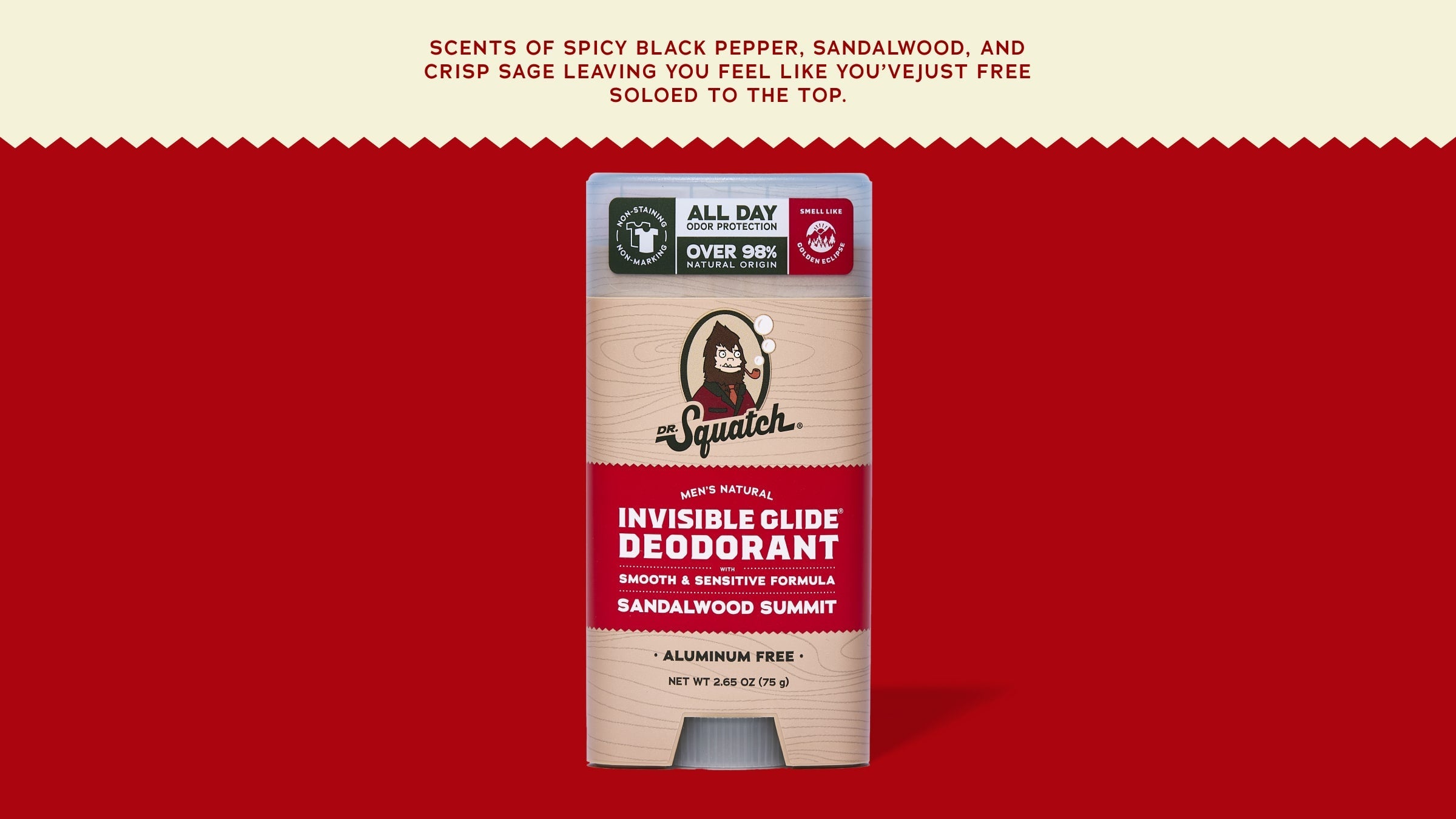 Dr. Squatch Soap Sandalwood Summit Invisible Glide Deodorant - Image 4