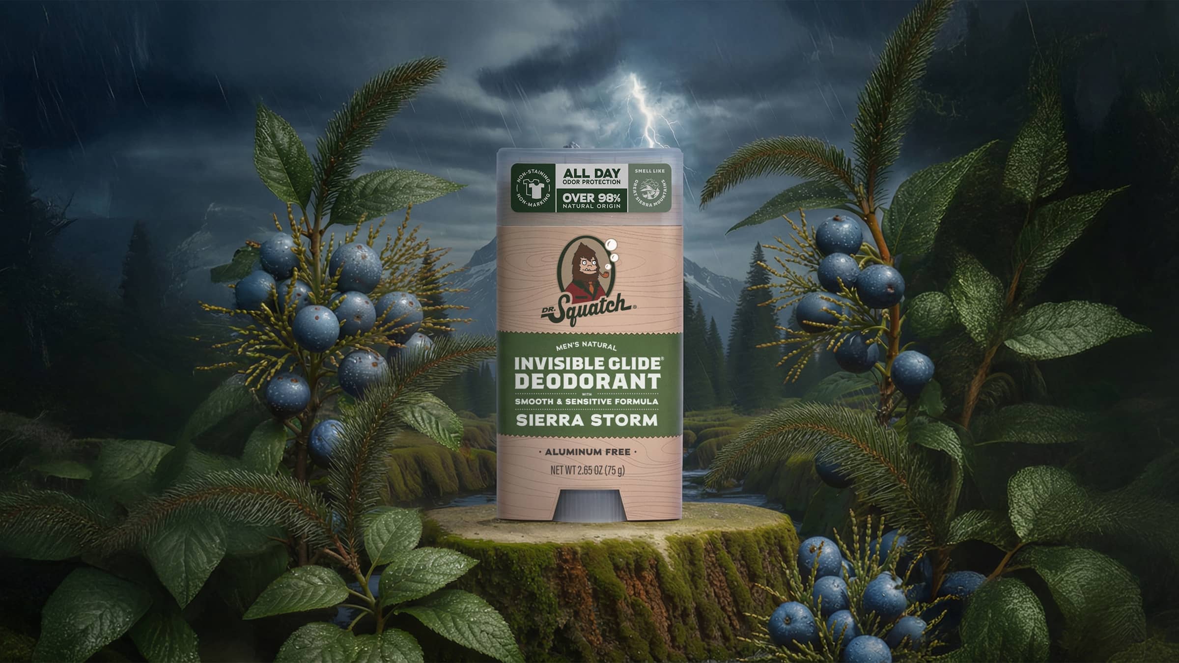 Dr. Squatch Soap Sierra Storm Invisible Glide Deodorant - Image 3