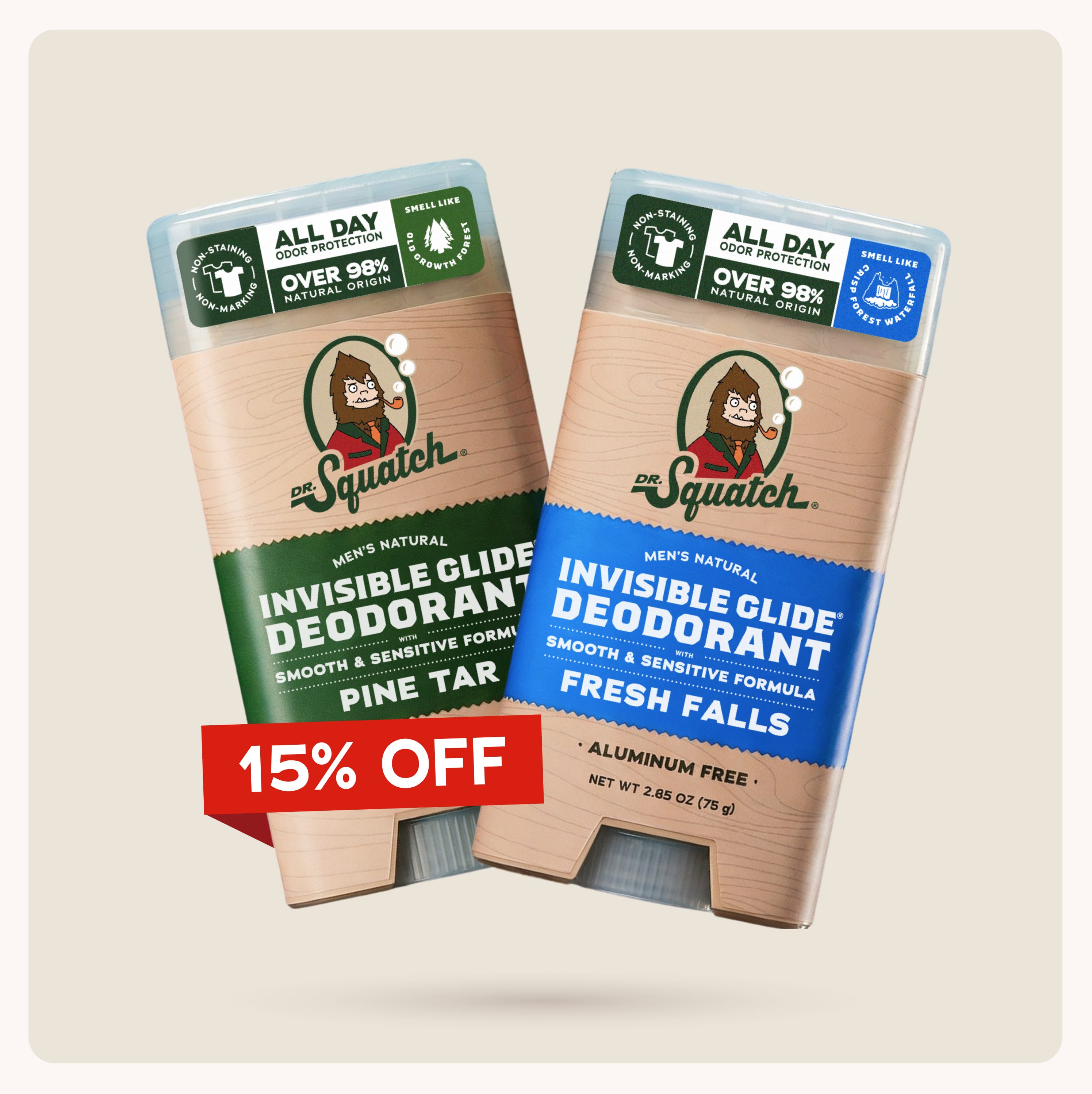 Dr. Squatch Soap Exclusive: Invisible Glide Deodorant 2-Pack Offer